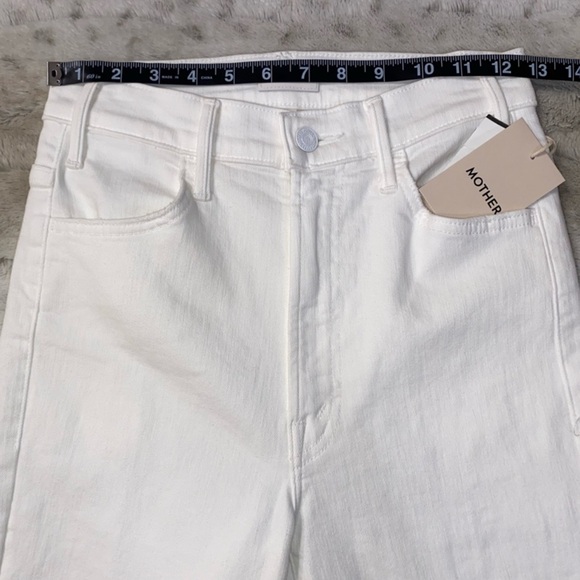 NWT MOTHER The Hustler High Waist Fray Hem Ankle Color:Fairest Of Them All - Picture 13 of 16
